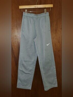 Nike Therma Fit Gray Fleece Sweats Sweatpants Sz Youth Medium